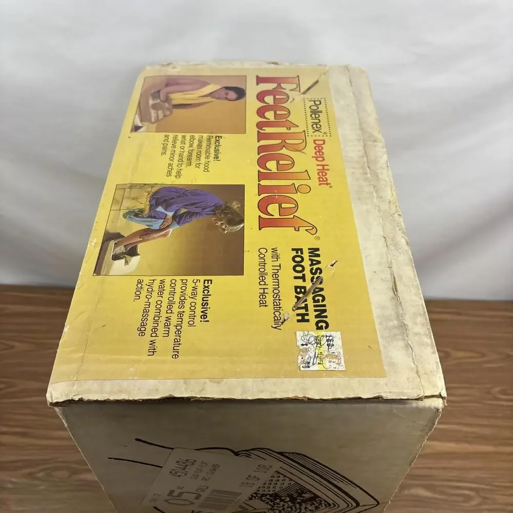 Vintage Pollenex Deep Heat FootRelief Massaging Footbath Mod: F151H NEW Old Stck - Picture 5 of 8